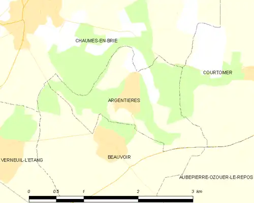 Detailkaart van de gemeente