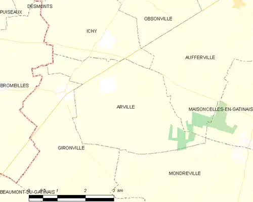 Detailkaart van de gemeente