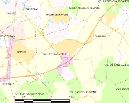 Detailkaart van de gemeente