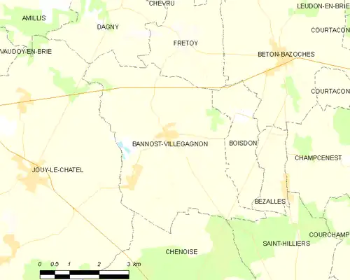 Detailkaart van de gemeente