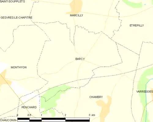 Detailkaart van de gemeente