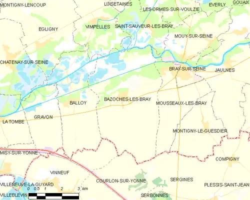 Detailkaart van de gemeente