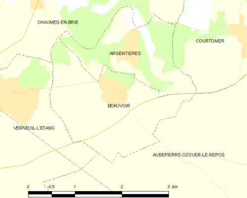 Detailkaart van de gemeente