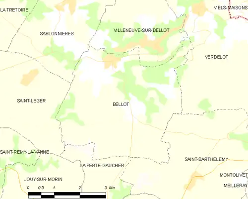 Detailkaart van de gemeente