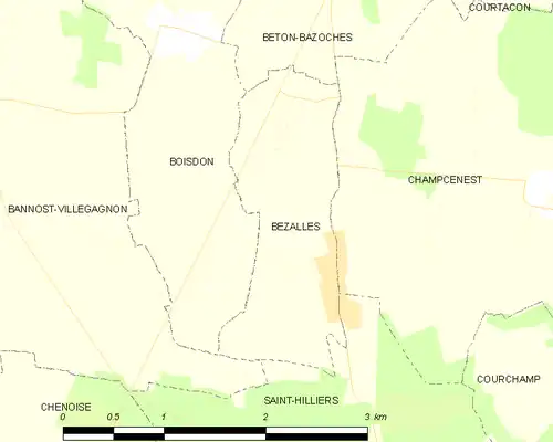 Detailkaart van de gemeente