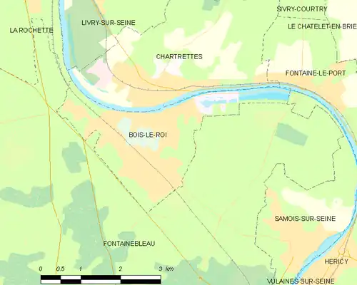 Detailkaart van de gemeente