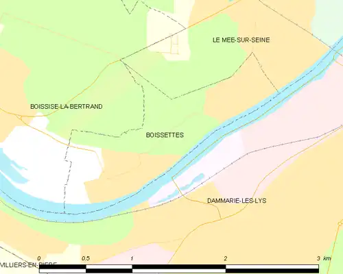 Detailkaart van de gemeente