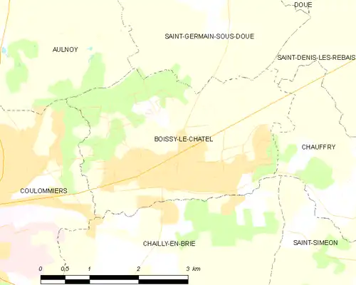 Detailkaart van de gemeente