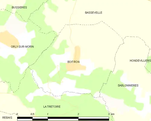 Detailkaart van de gemeente