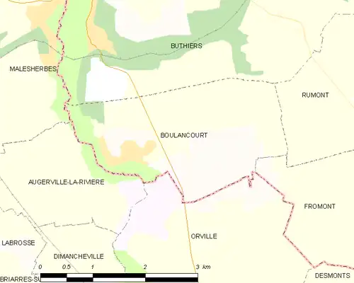 Detailkaart van de gemeente