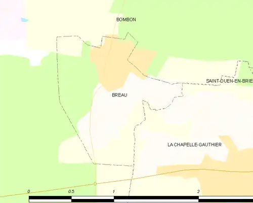 Detailkaart van de gemeente