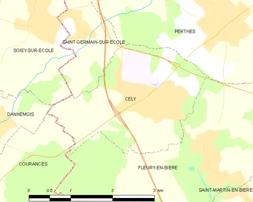 Detailkaart van de gemeente