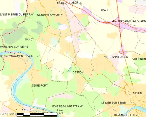 Detailkaart van de gemeente