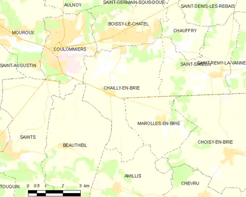 Detailkaart van de gemeente