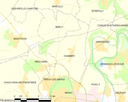 Detailkaart van de gemeente