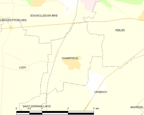 Detailkaart van de gemeente