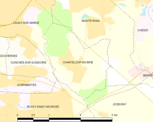 Detailkaart van de gemeente