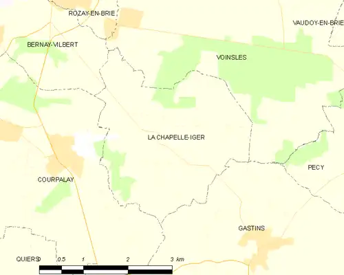 Detailkaart van de gemeente