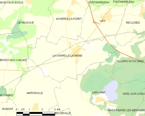 Detailkaart van de gemeente