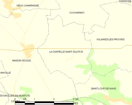 Detailkaart van de gemeente