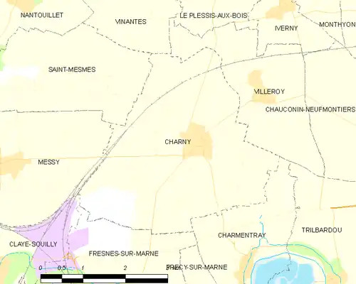 Detailkaart van de gemeente