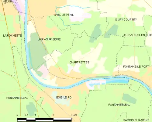 Detailkaart van de gemeente