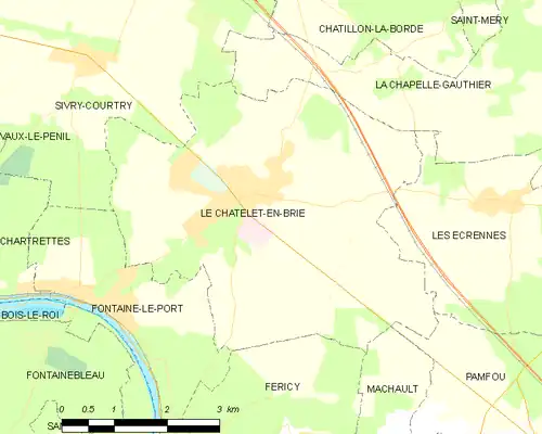 Detailkaart van de gemeente