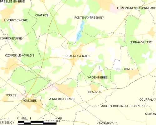 Detailkaart van de gemeente