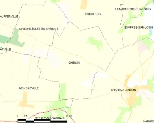 Detailkaart van de gemeente