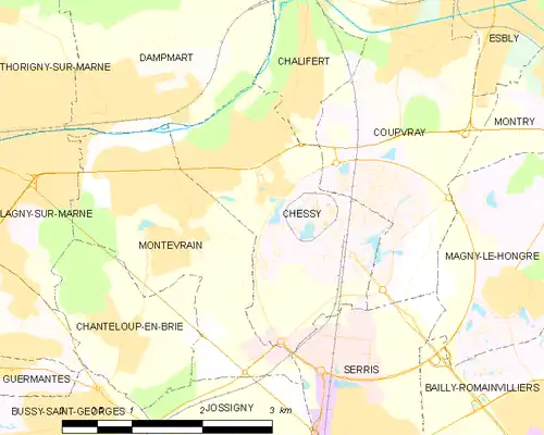 Detailkaart van de gemeente