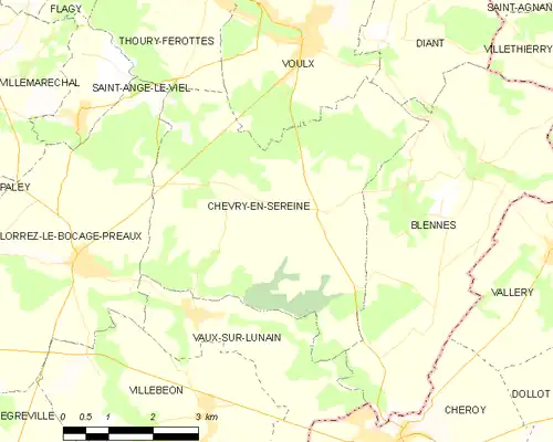 Detailkaart van de gemeente