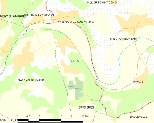 Detailkaart van de gemeente
