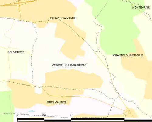 Detailkaart van de gemeente