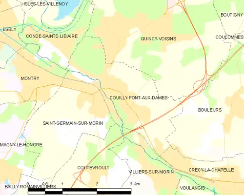 Detailkaart van de gemeente