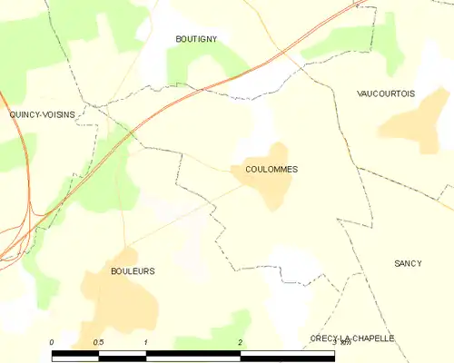 Detailkaart van de gemeente