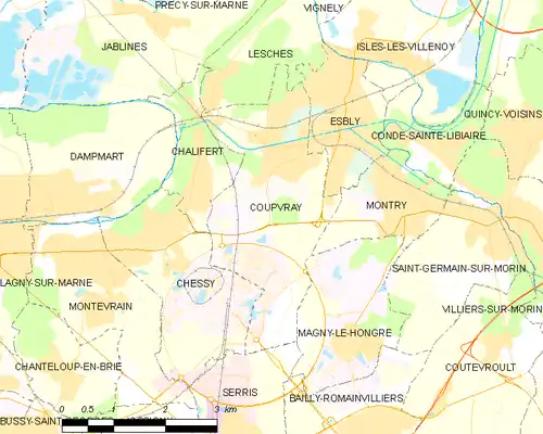 Detailkaart van de gemeente