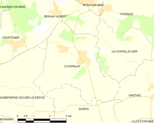 Detailkaart van de gemeente