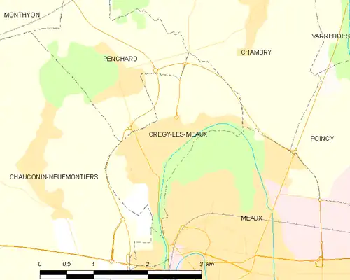 Detailkaart van de gemeente