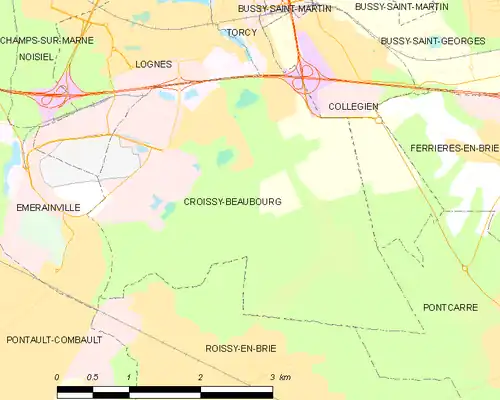 Detailkaart van de gemeente