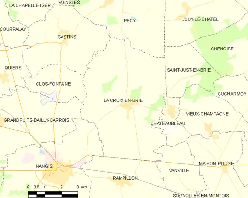 Detailkaart van de gemeente