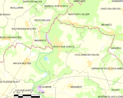 Detailkaart van de gemeente