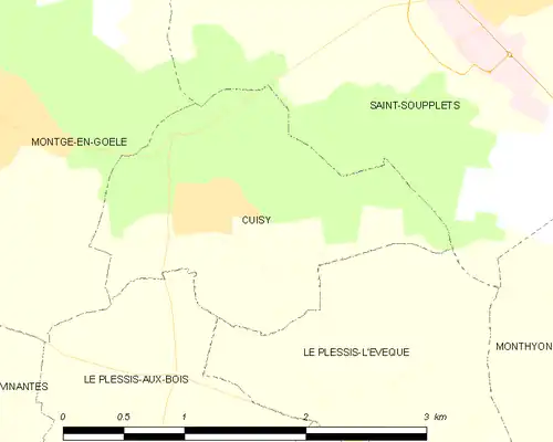 Detailkaart van de gemeente