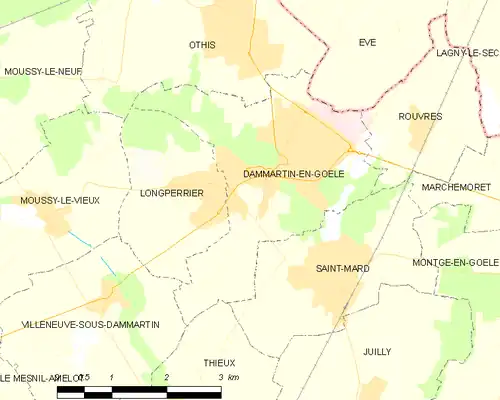 Detailkaart van de gemeente