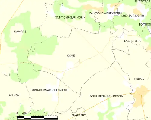 Detailkaart van de gemeente