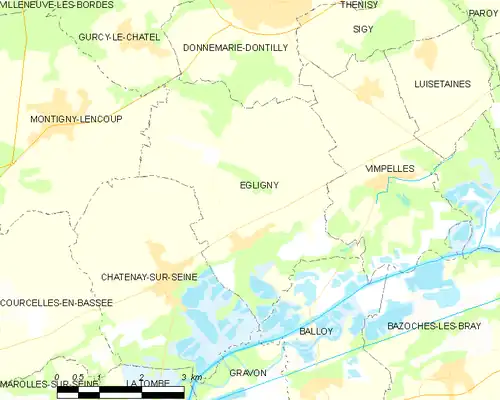 Detailkaart van de gemeente