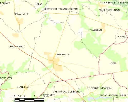 Detailkaart van de gemeente