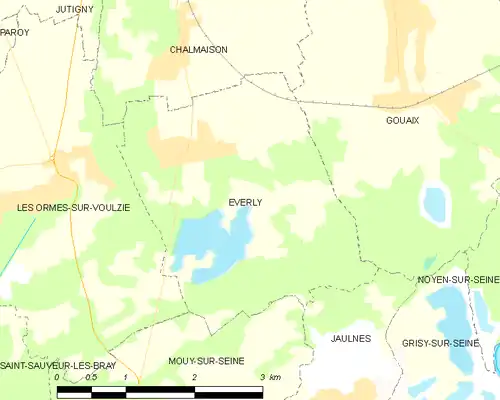 Detailkaart van de gemeente