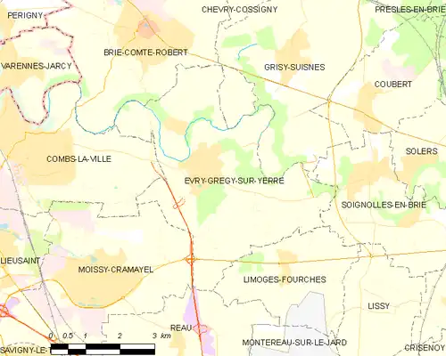 Detailkaart van de gemeente