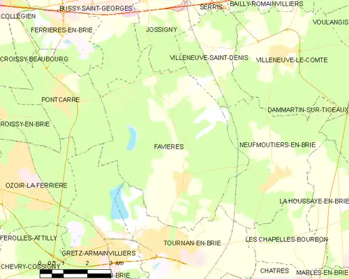 Detailkaart van de gemeente