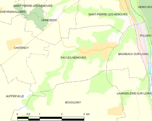 Detailkaart van de gemeente